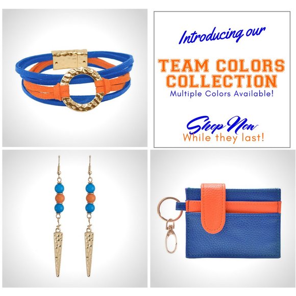 Blue and Orange Jade Bead Necklace with Suede Tassel - Picture 2 of 10